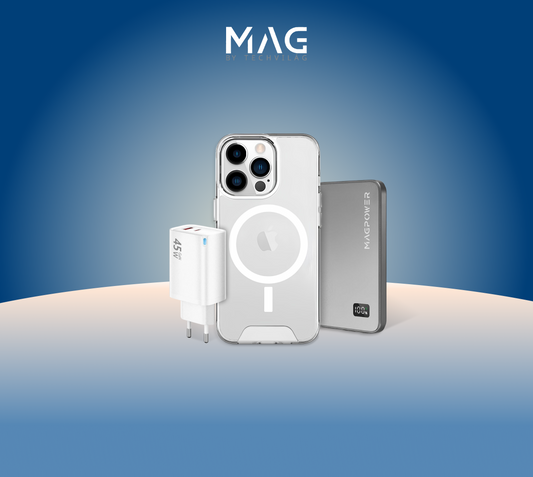 New Phone Offer : MagPower Slim™ - Ultravékony mágneses vezeték nélküli töltő + FastCharger™ - 45W Gyorstöltő Adapter + MagCase™